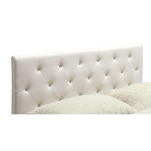 VELE, QUEEN BED FRAME WHITE, CM7949WH