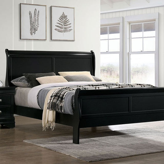 LOUIS PHILIPPE, QUEEN BED FRAME BLACK,  FM7866BK