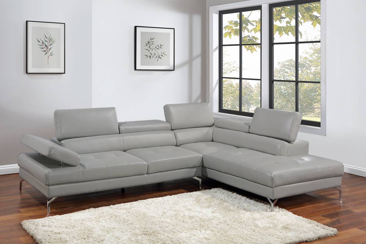 SECTIONAL FAUX LEATHER WHITE, F8447