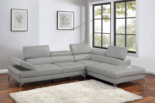 SECTIONAL FAUX LEATHER WHITE, F8447