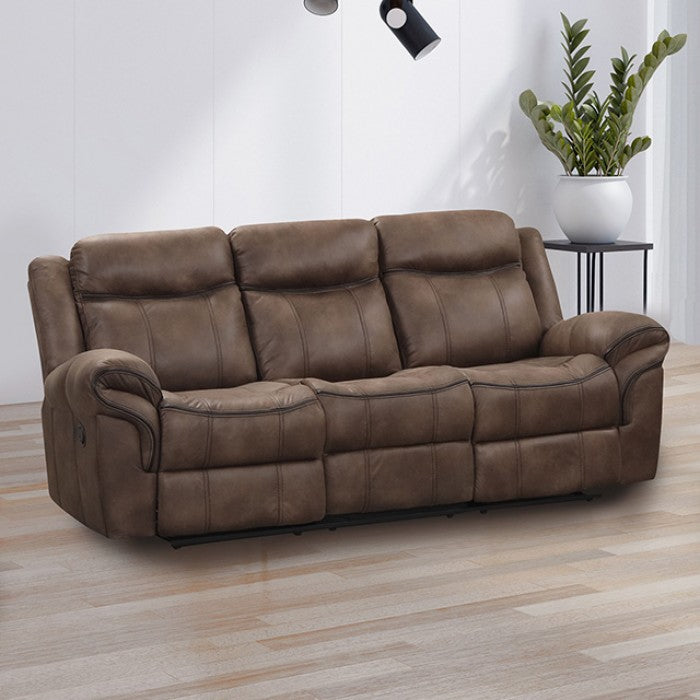 AGATA, MANUAL MOTION 2 PIECES SOFA SET BROWN, NX6001BR-S-L