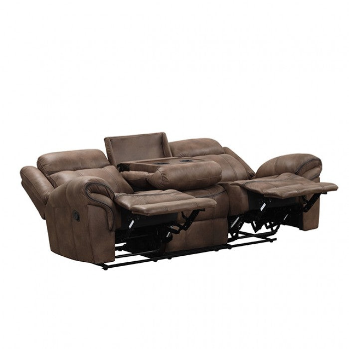 AGATA, MANUAL MOTION 2 PIECES SOFA SET BROWN, NX6001BR-S-L
