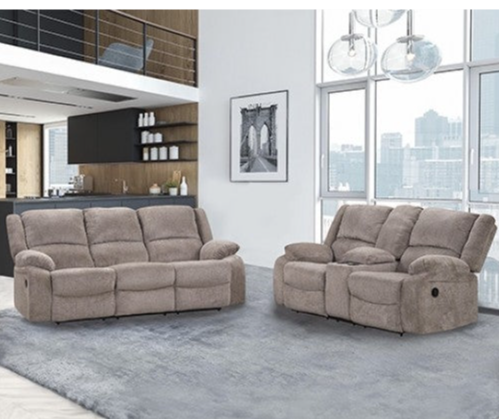 COSIMO, MANUAL MOTION SOFA SET MOCHA, NX6003GY