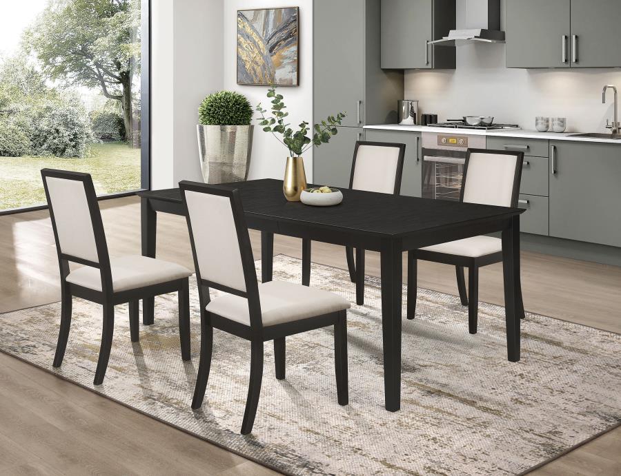 COASTER, LOUISE BLACK DINING SET , 101561-S7