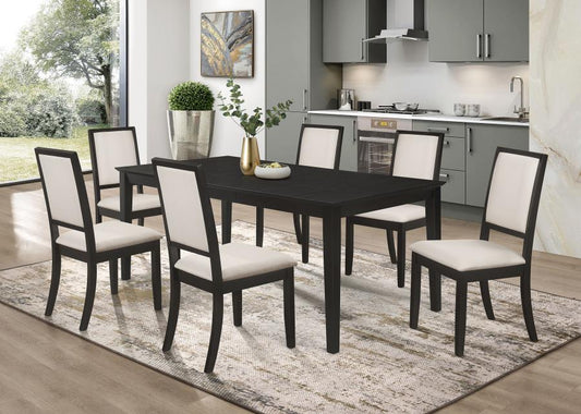 COASTER, LOUISE BLACK DINING SET , 101561-S7