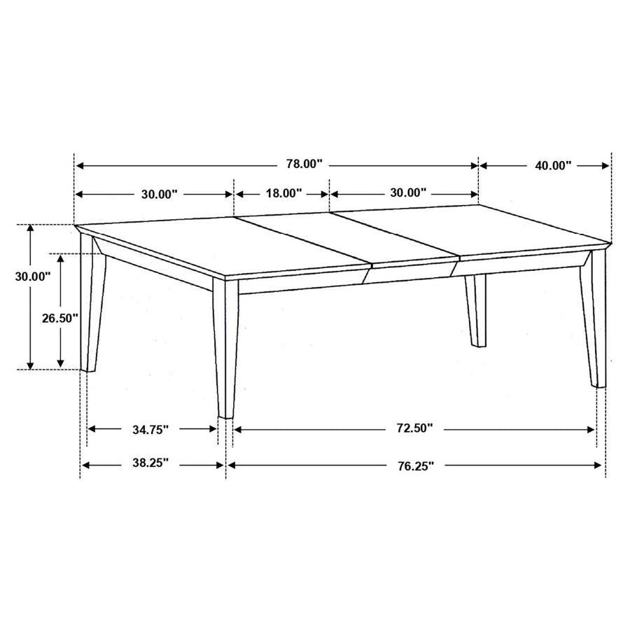 COASTER, LOUISE BLACK DINING SET , 101561-S7
