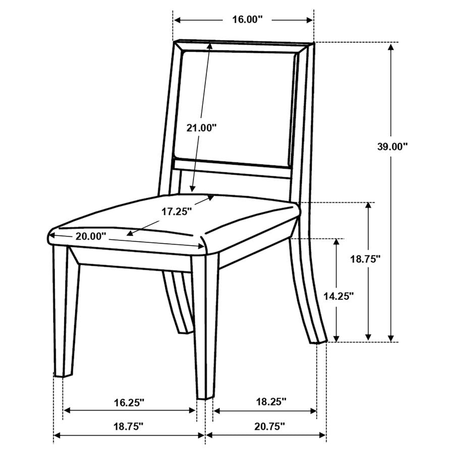 COASTER, LOUISE BLACK DINING SET , 101561-S7