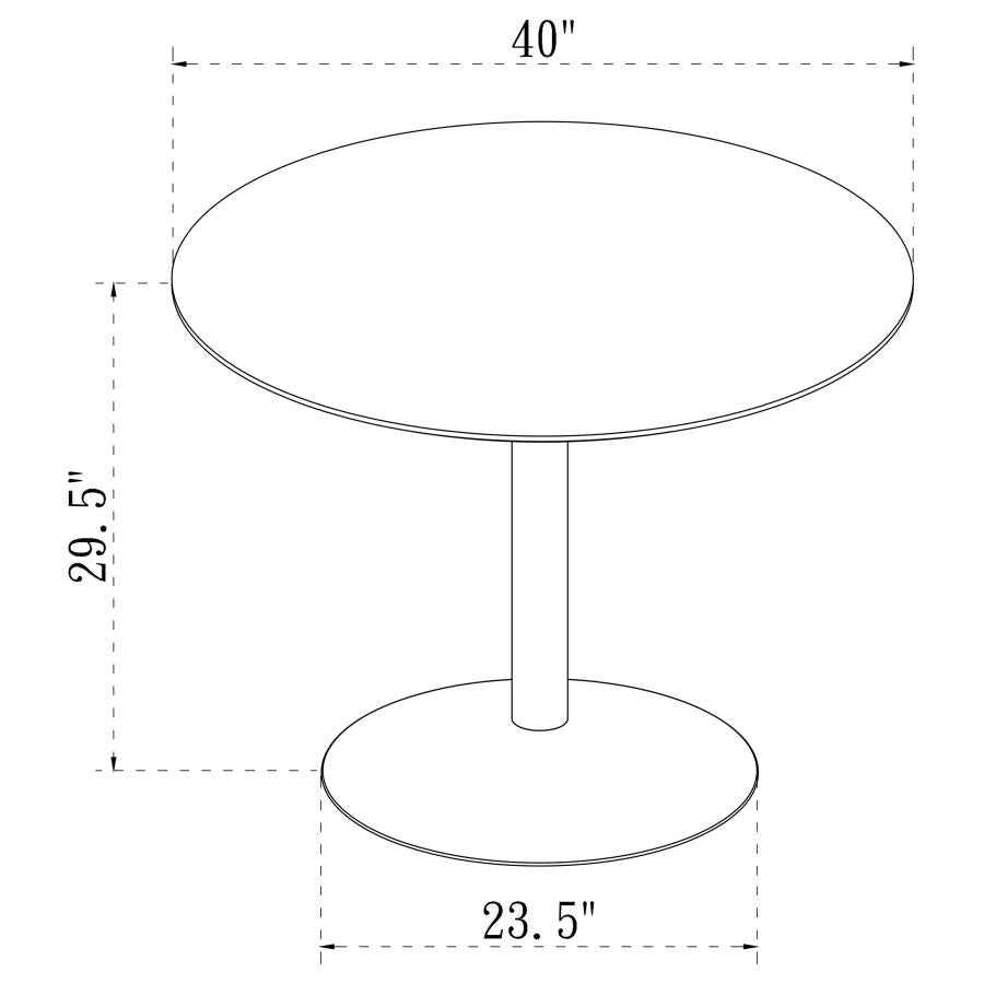 Lowry Round 40-inch Wood Top Dining Table White, 105261