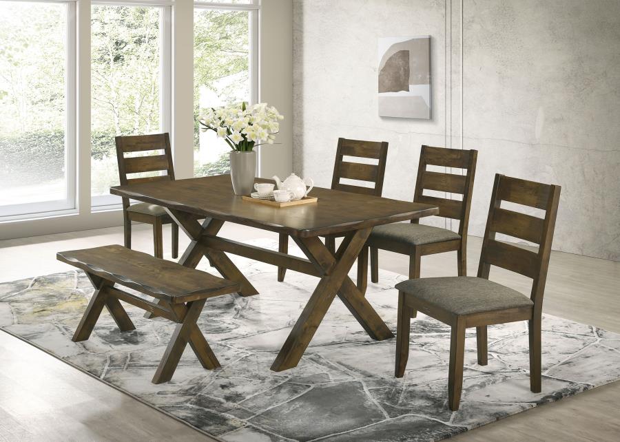 COASTER, ALSTON SOLID WOOD FARMHOUSE DINING SET, 106381