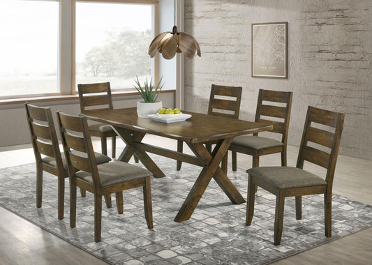 COASTER, ALSTON SOLID WOOD FARMHOUSE DINING SET, 106381