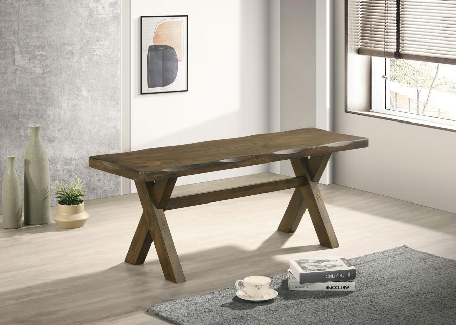 COASTER: RUSTIC WALNUT  BENCH , 106383