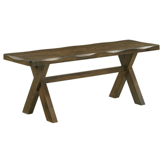 COASTER: RUSTIC WALNUT  BENCH , 106383