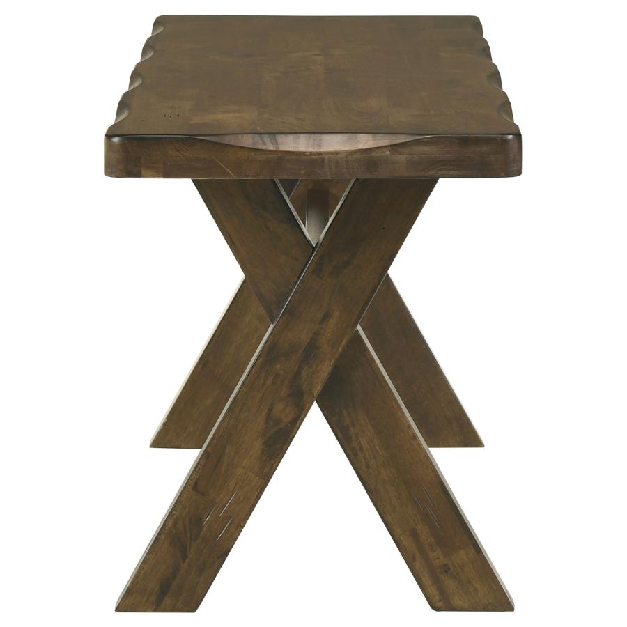 COASTER: RUSTIC WALNUT  BENCH , 106383