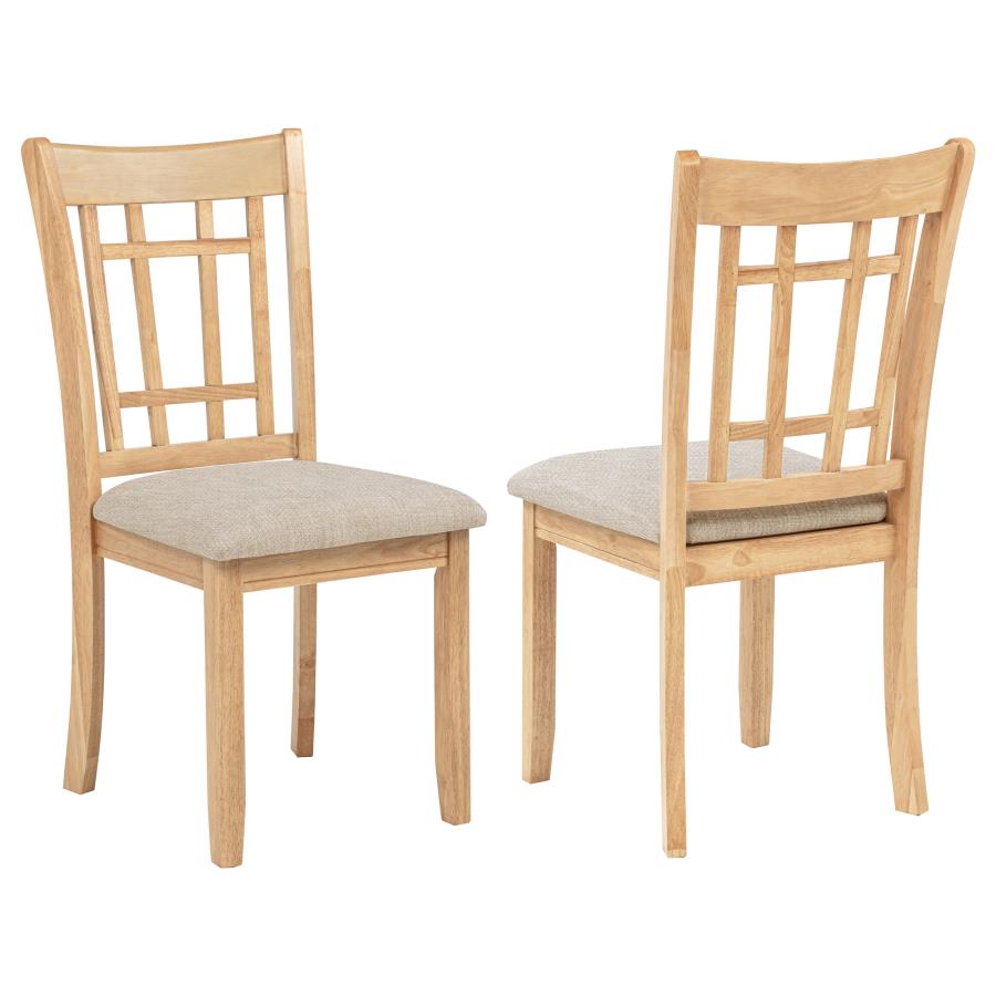 COASTER, SET OF 2 SIDE LIGHT OAK CHAIRS, 106622