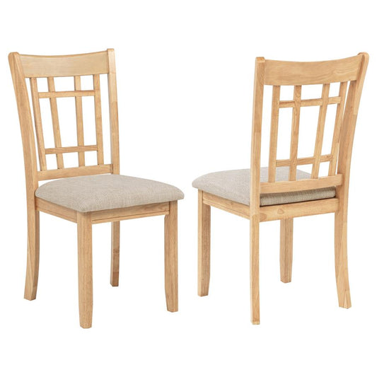 COASTER, SET OF 2 SIDE LIGHT OAK CHAIRS, 106622