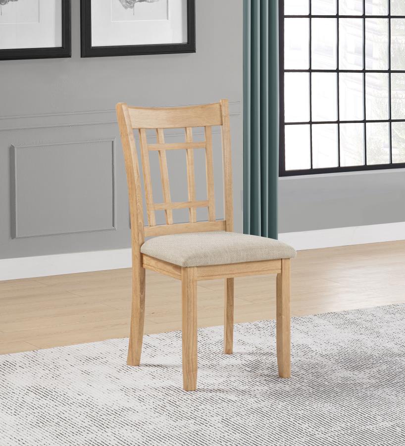 COASTER, SET OF 2 SIDE LIGHT OAK CHAIRS, 106622