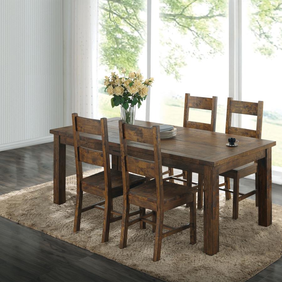 COASTER, COLEMAN SOLID WOOD DINING SET, 107041