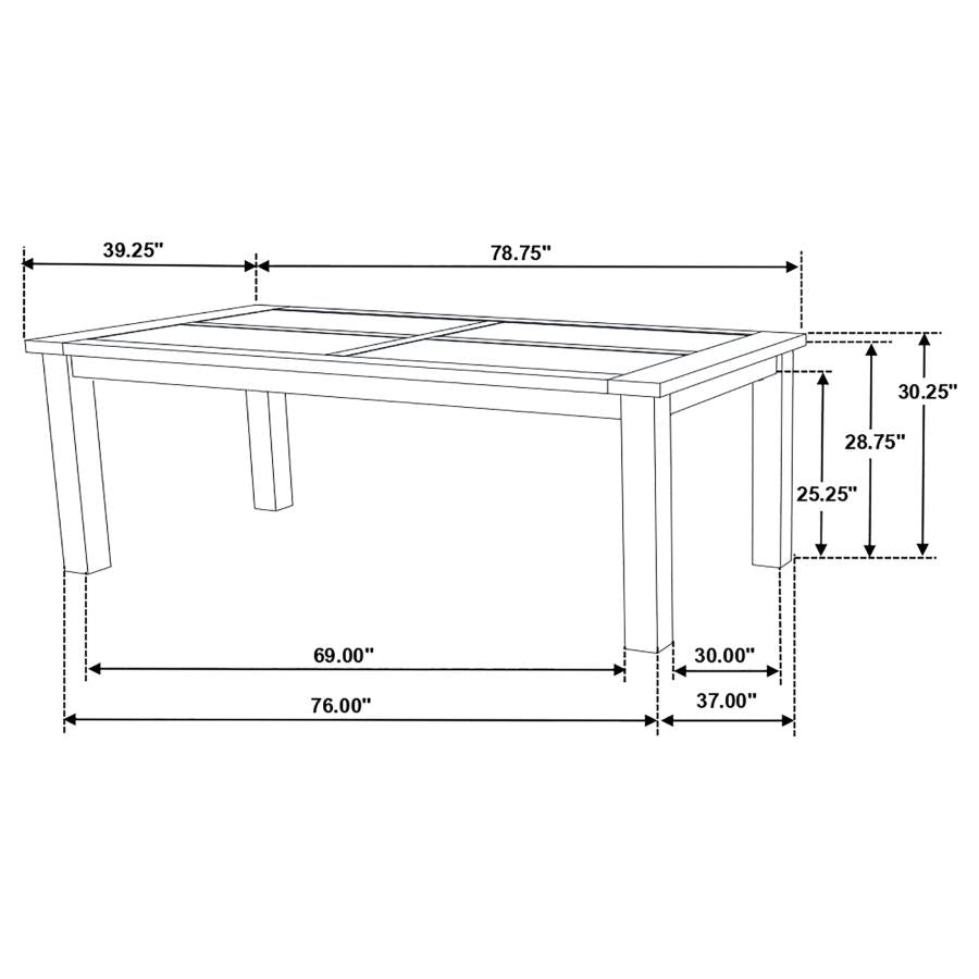 COASTER, COLEMAN SOLID WOOD DINING SET, 107041