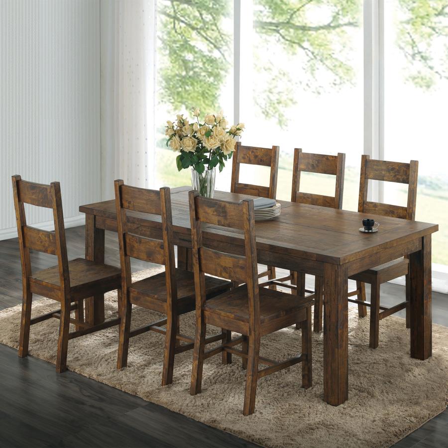 COASTER, COLEMAN SOLID WOOD DINING SET, 107041