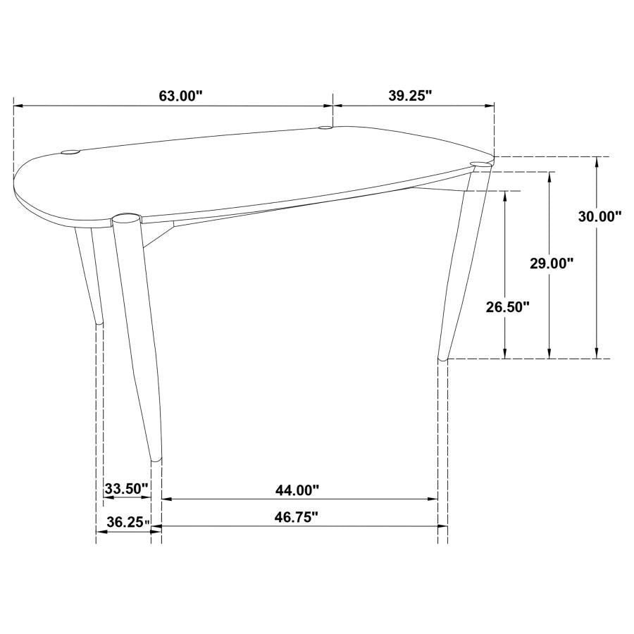 Dortch Oval 63-inch Solid Wood Dining Table Walnut, 108461