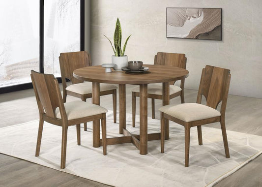 COASTER, CRESTMORE 5 PIECES ROUND DINING SET, 108570-S5