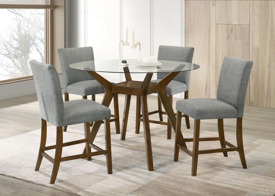 COASTER, PAXTON 5 PIECES COUNTER HEIGHT ROUND DINING SET (4 COLORS), 122178-S5