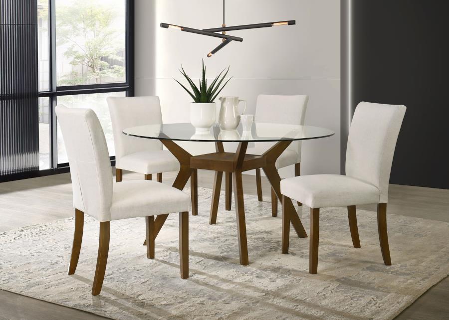 COASTER, PAXTON 5 PIECES  ROUND DINING SET (4 COLORS), 122180-S5