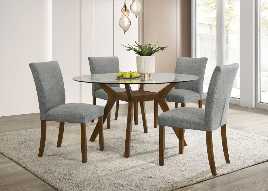 COASTER, PAXTON 5 PIECES  ROUND DINING SET (4 COLORS), 122180-S5