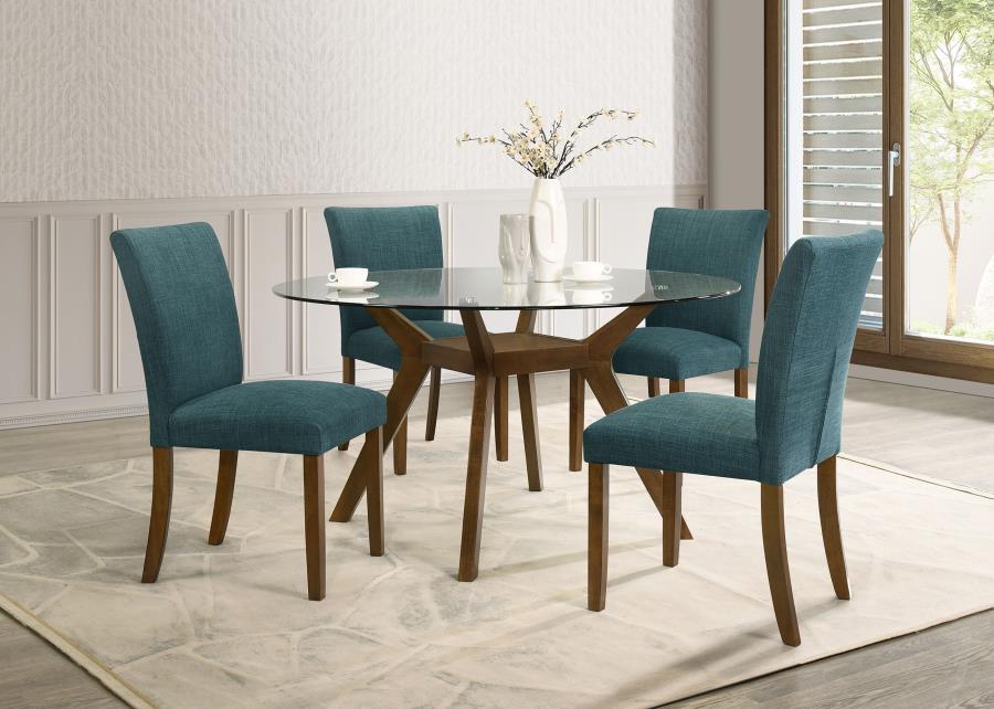 COASTER, PAXTON 5 PIECES  ROUND DINING SET (4 COLORS), 122180-S5
