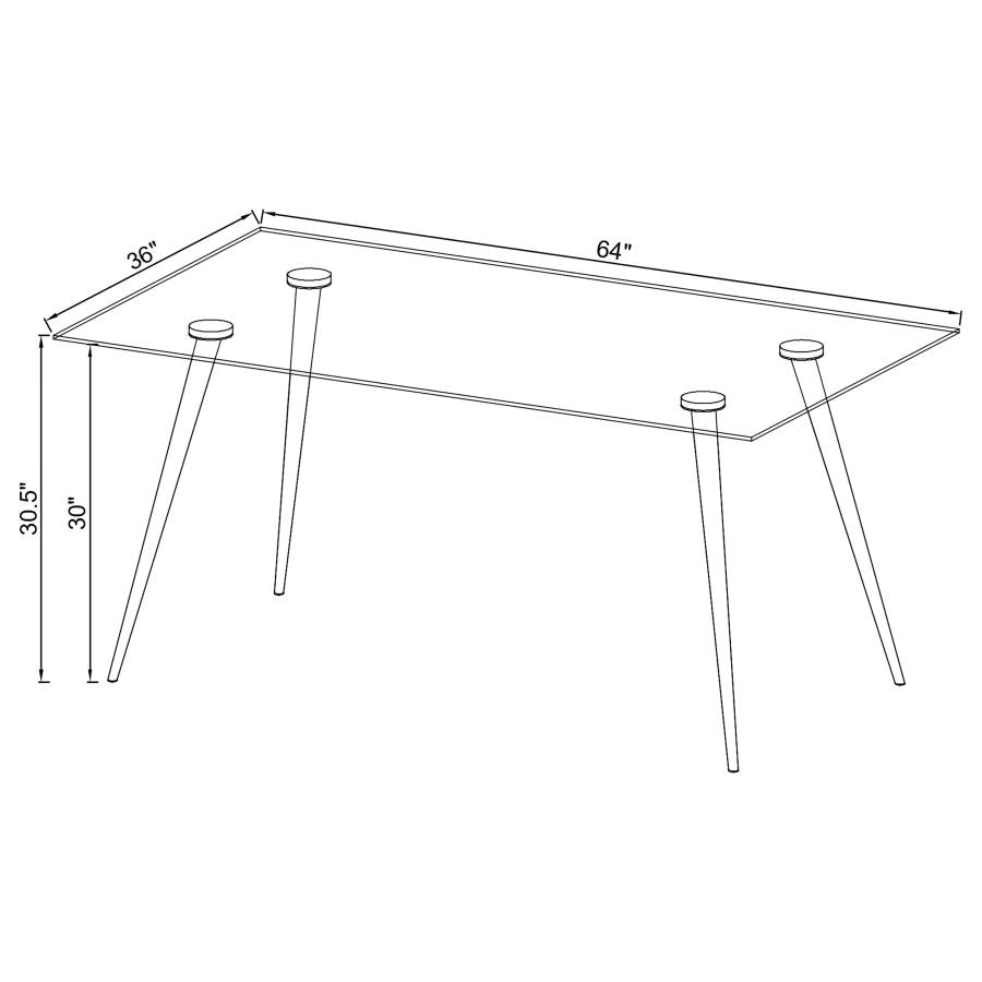 Mid-Century modern dining set, 190621GLD