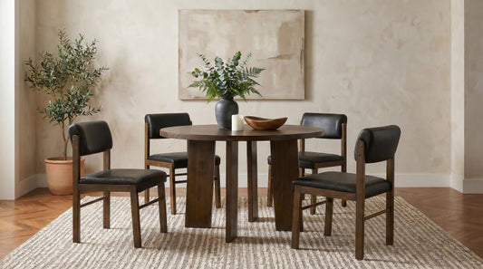 COASTER, STROUSE 5 PIECES ROUND DINING SET (3 COLORS), 193940