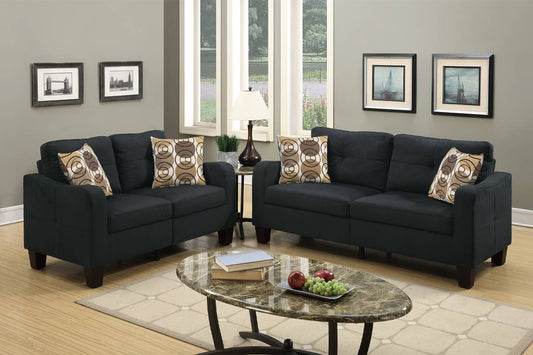 2 PIECES SOFA SET BLACK, F6922