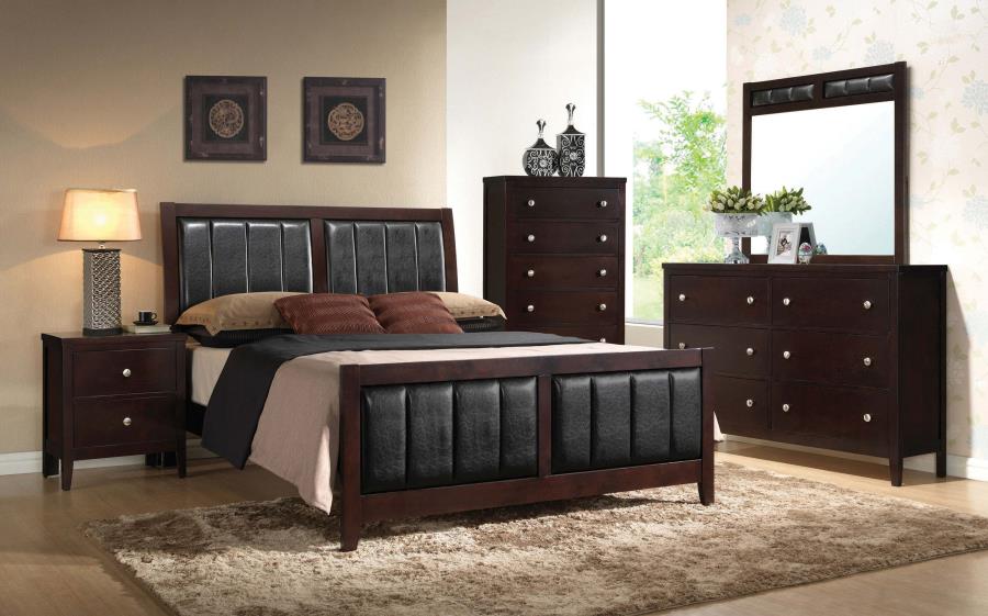 Carlton 4-piece Queen Bedroom Set Cappuccino, 202091Q-S4