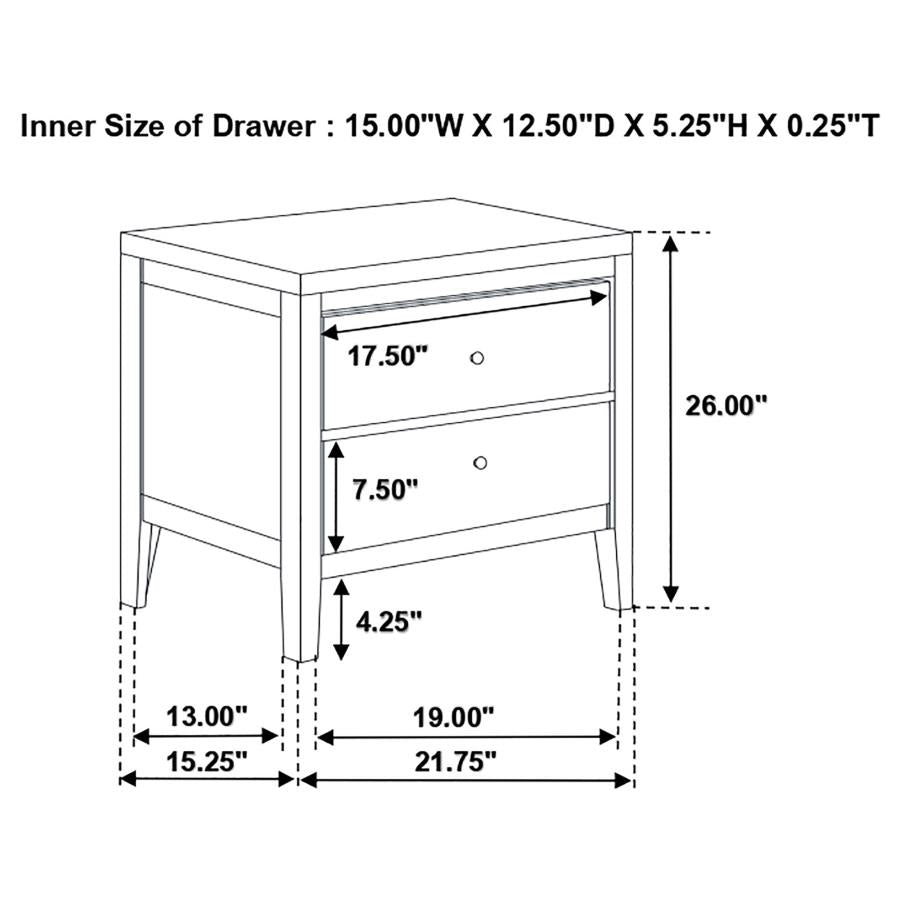 Carlton 4-piece Queen Bedroom Set Cappuccino, 202091Q-S4