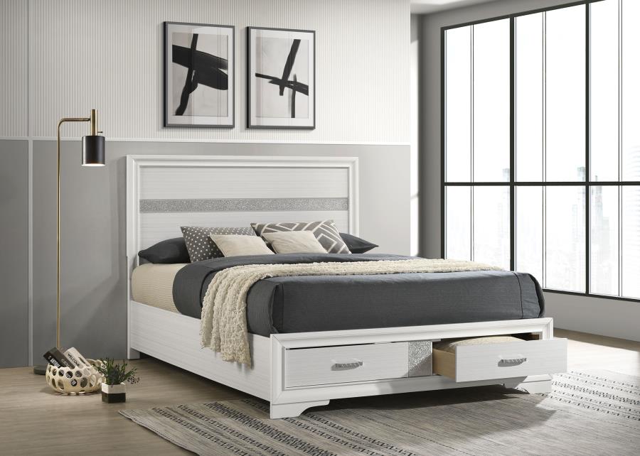 CHRISSY, BED FRAME WHITE, CM7552WH