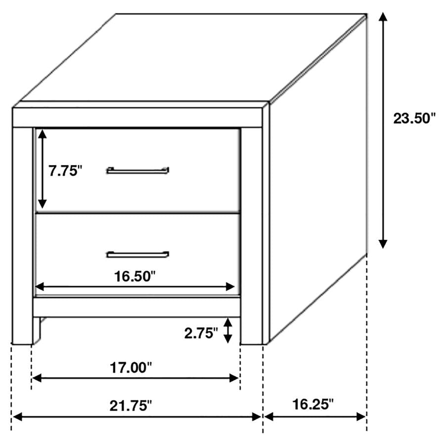 Queen bed frame, dresser, mirror and 1 night stand, 207050Q-S4