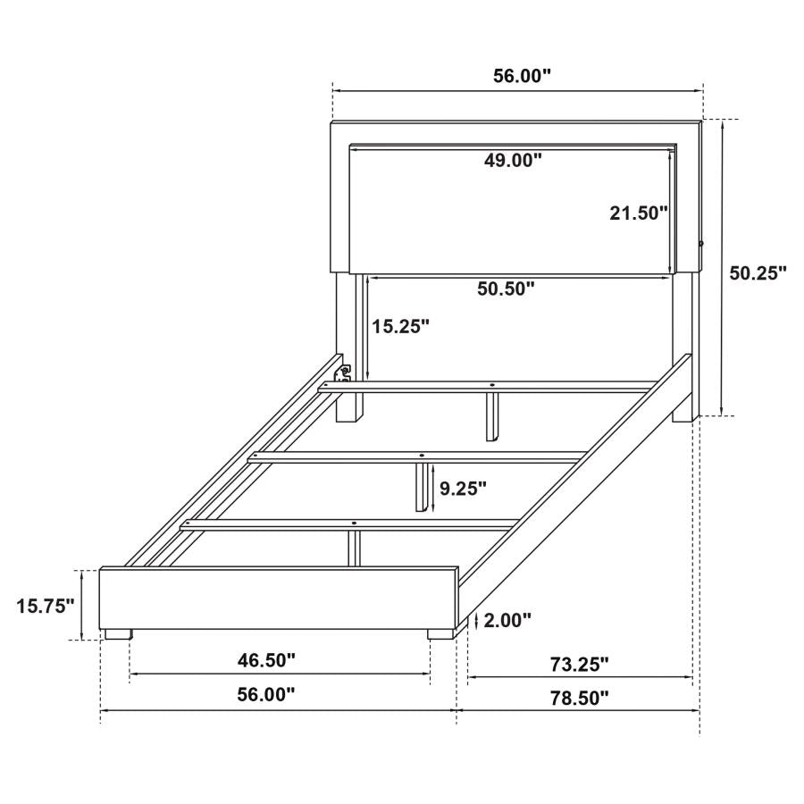 MARCERLINE WHITE FULL BED, 222931F