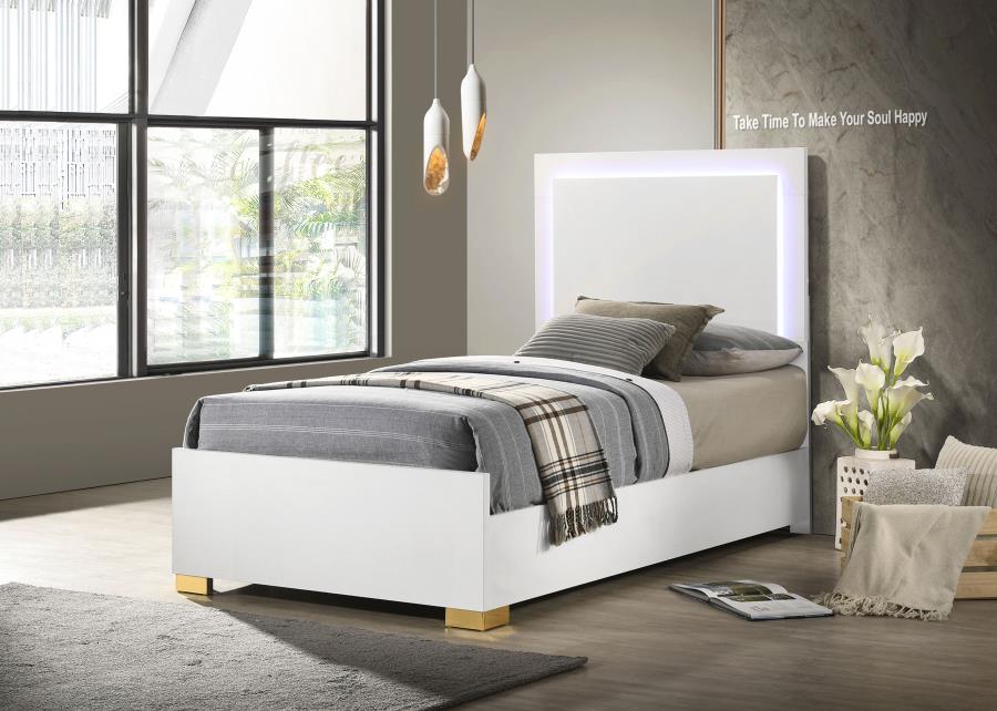 COASTER, MARCELINE MODERN  BED FRAME WITH LED LIGHT 222931