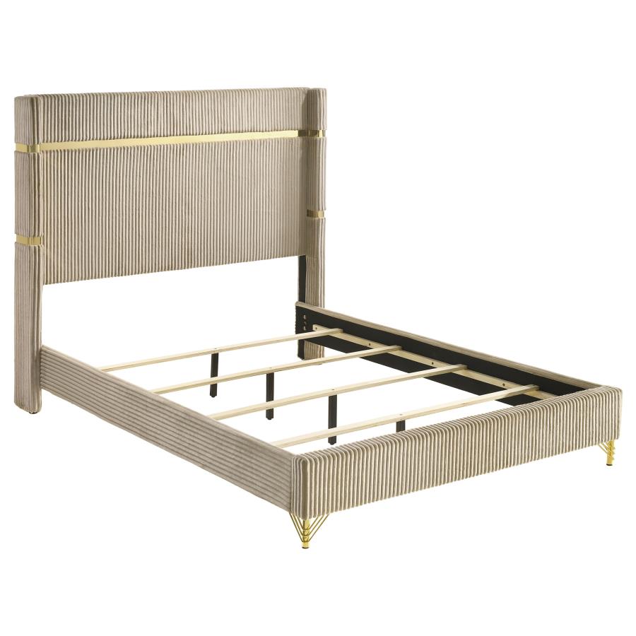 Queen bed frame, dresser, mirror and 1 night stand, 224731Q-S4