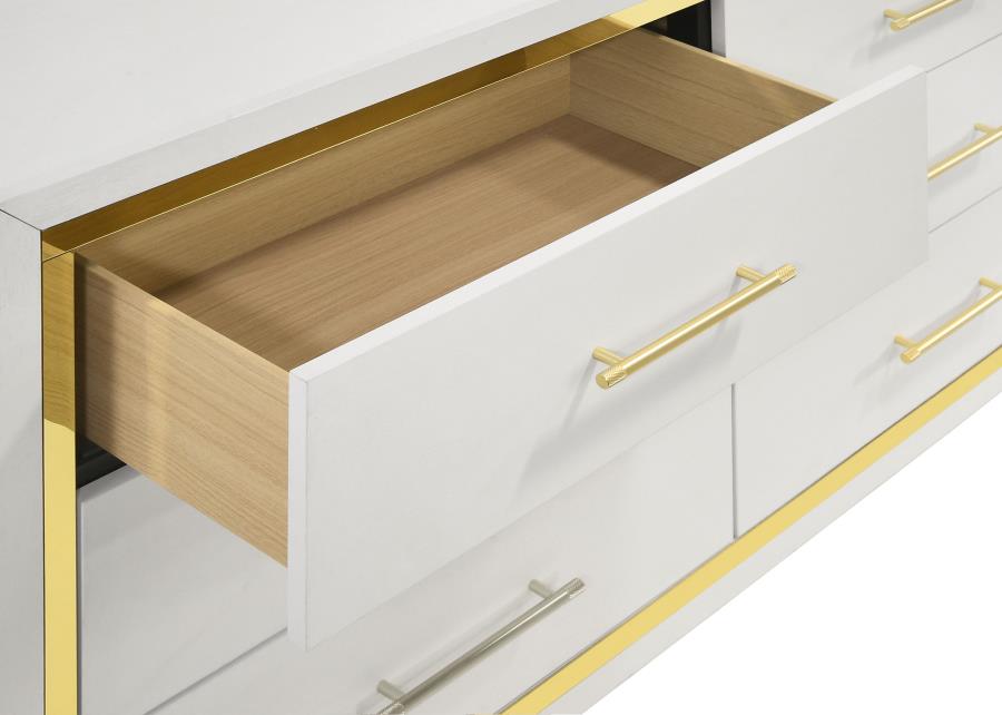 COASTER, WHITE 6 DRAWERS DRESSER,224733
