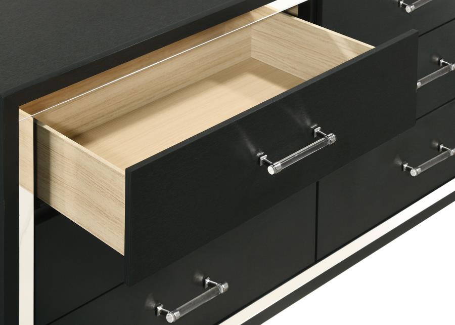 COASTER, BLACK 6 DRAWERS DRESSER,224993