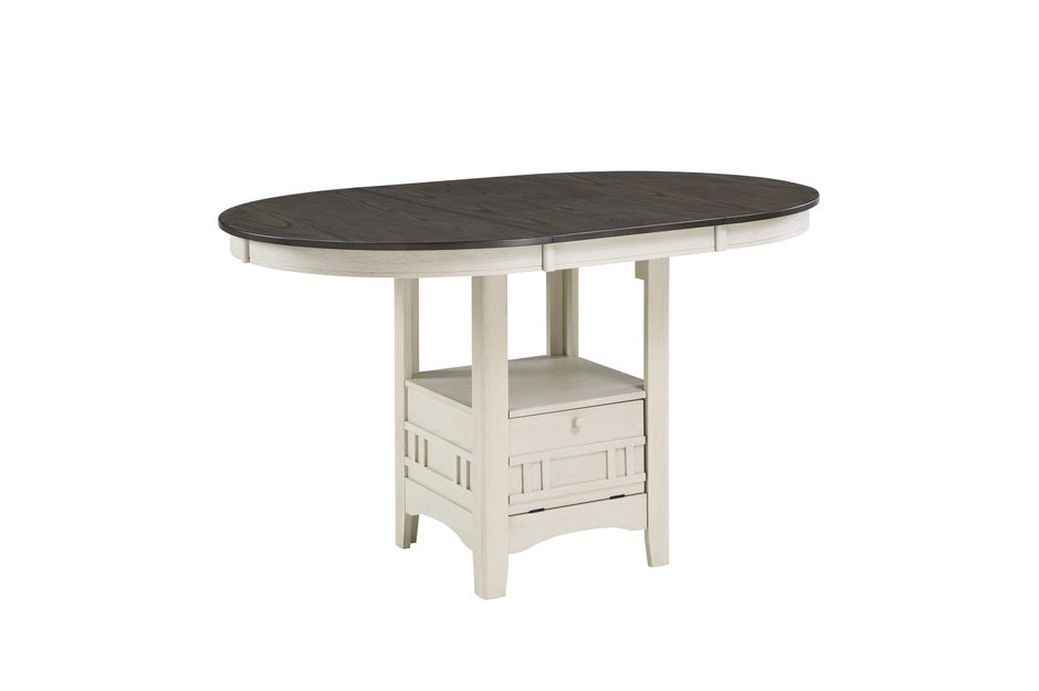 JUNIPERO, ROUND-OVAL COUNTER  HEIGHT 5 PIECES WITH STORAGE BASE, 2423