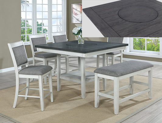 COUNTER HEIGHT DINING SET WITH LAZY SUSAN, 2727CG