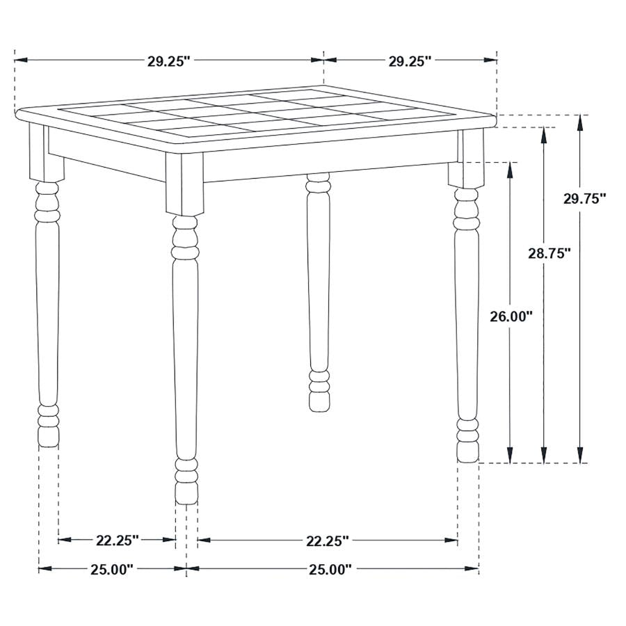 Carlene 5 PIECES SQUARE DINING SET, 4191-S5