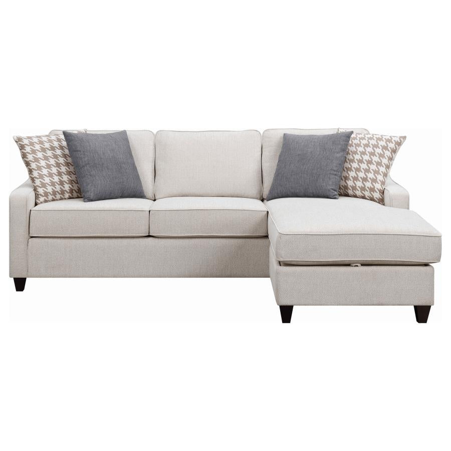 COASTER, MCLOUGHLIN UPHOLSTERED SLOPED ARM SECTIONAL. 501840