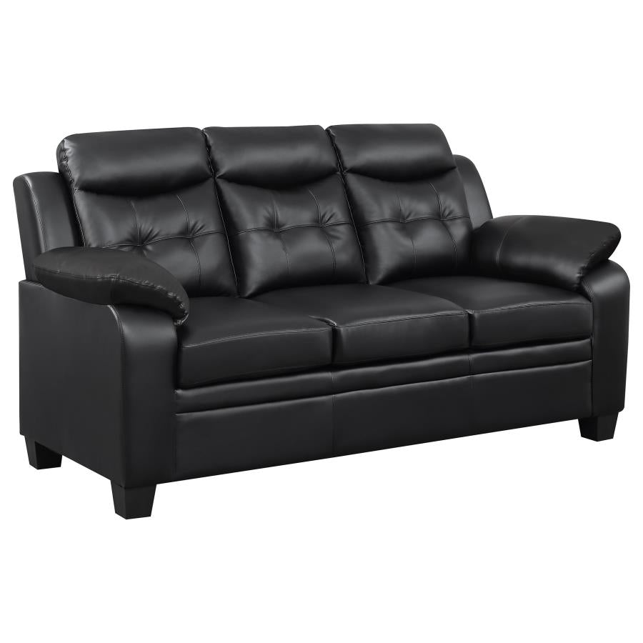 Finley Upholstered Padded Arm Tufted Sofa Black, 506551