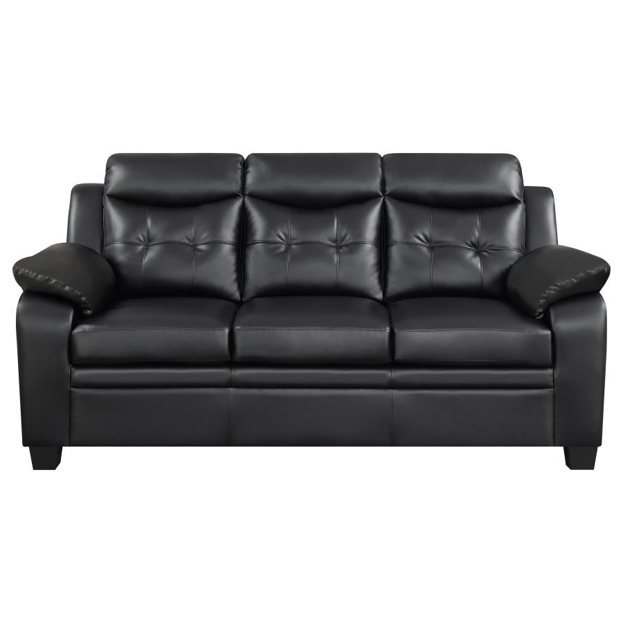 Finley Upholstered Padded Arm Tufted Sofa Black, 506551