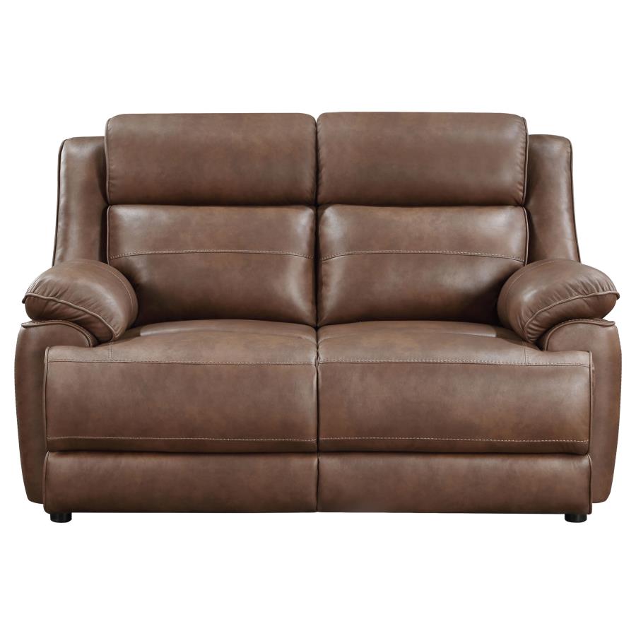 COASTER, ELLINGTON DARK BROWN LOVE SEAT, 508282