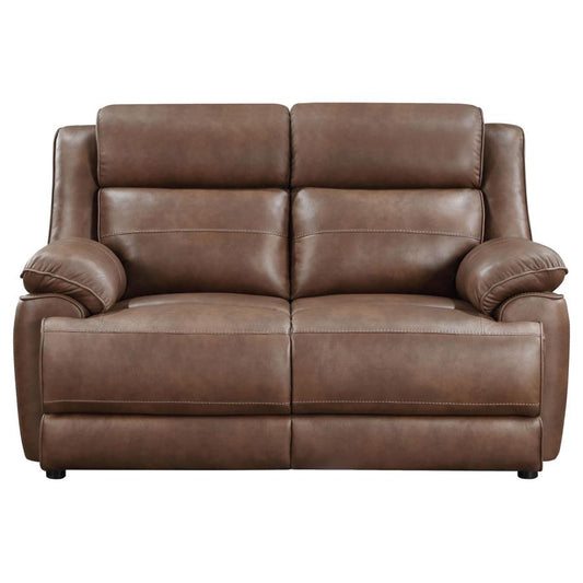 COASTER, ELLINGTON DARK BROWN LOVE SEAT, 508282