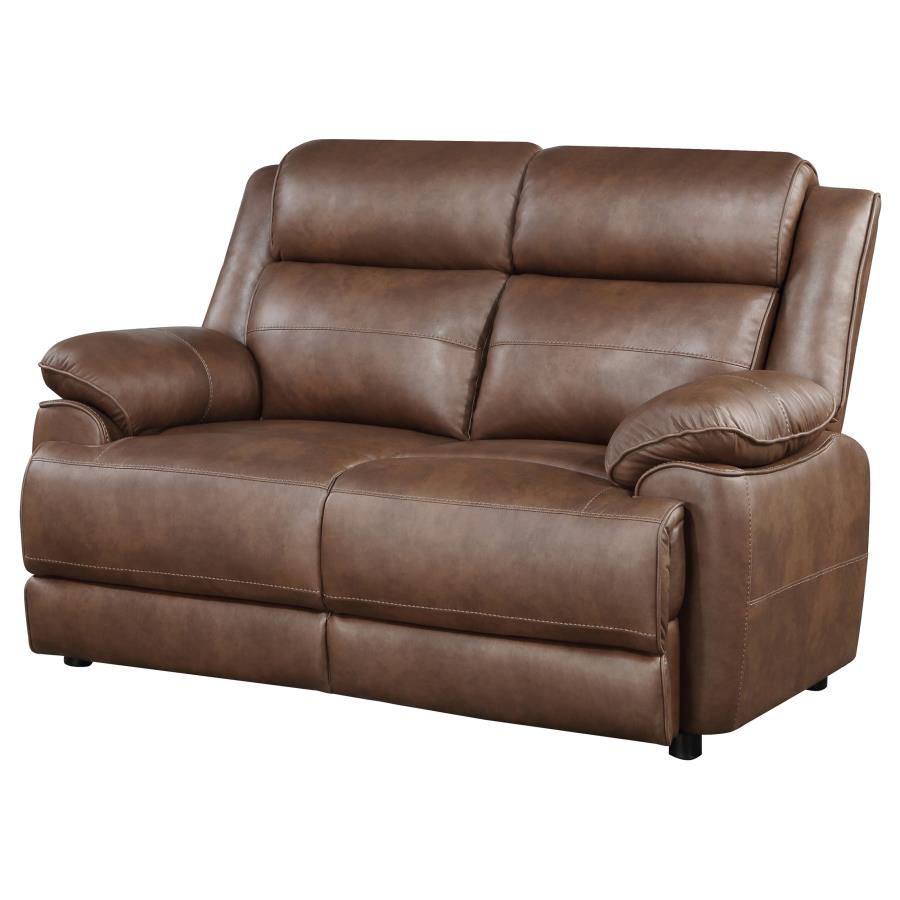COASTER, ELLINGTON DARK BROWN LOVE SEAT, 508282